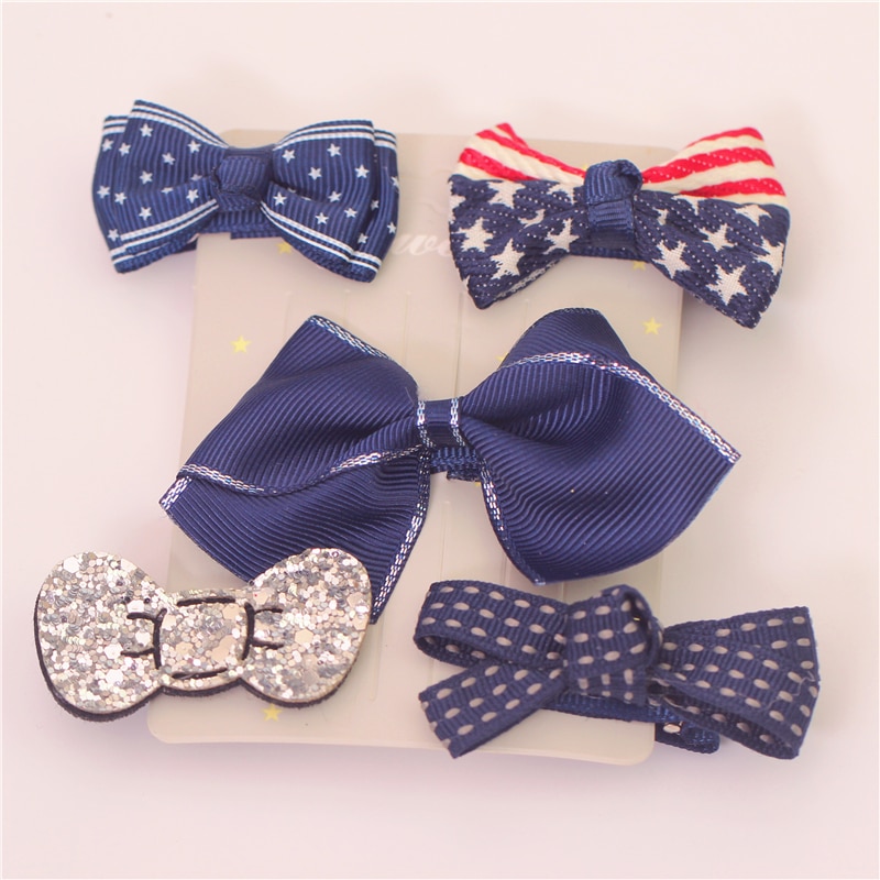 Baby Hair Clips 5pcs Bow Accessories